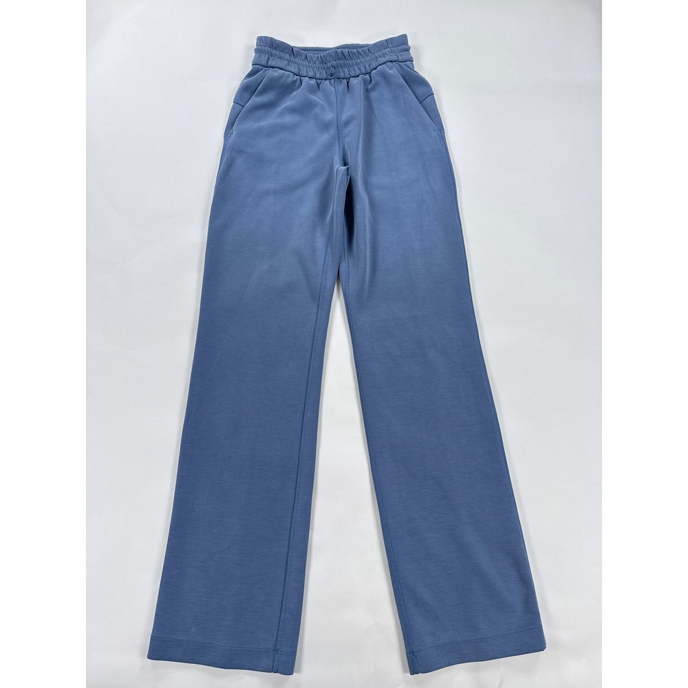 Lululemon Womens Pants 0 Blue Softstreme High-Rise Straight-Leg Athleisure